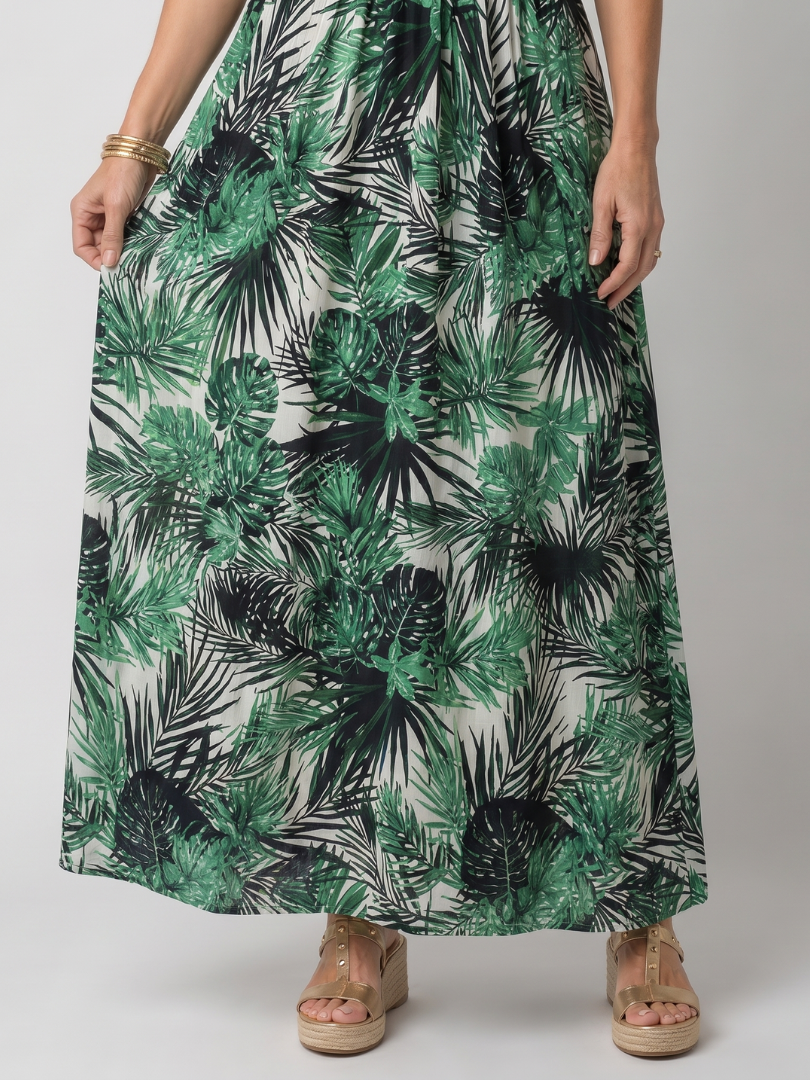 Thaletta | Sleeveless Floral Print Midi Dress
