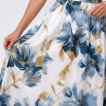 Corndra | Floral Print Short Sleeve Wrap Midi Dress