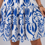 Larrin | Spaghetti Strap Smocked Bodice Knee Length Dress