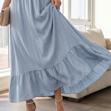 Fleurlia | Ruffle Sleeve Smocked Waist Midi Dress