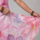 Orlasette | Watercolor Flower Sleeveless Flowing Midi Dress