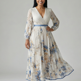 Serlia | Pleated Wrap Midi Dress