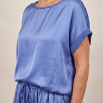 Beldra | Short Sleeve Drawstring Waist Pants Set