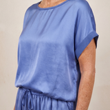 Beldra | Short Sleeve Drawstring Waist Pants Set