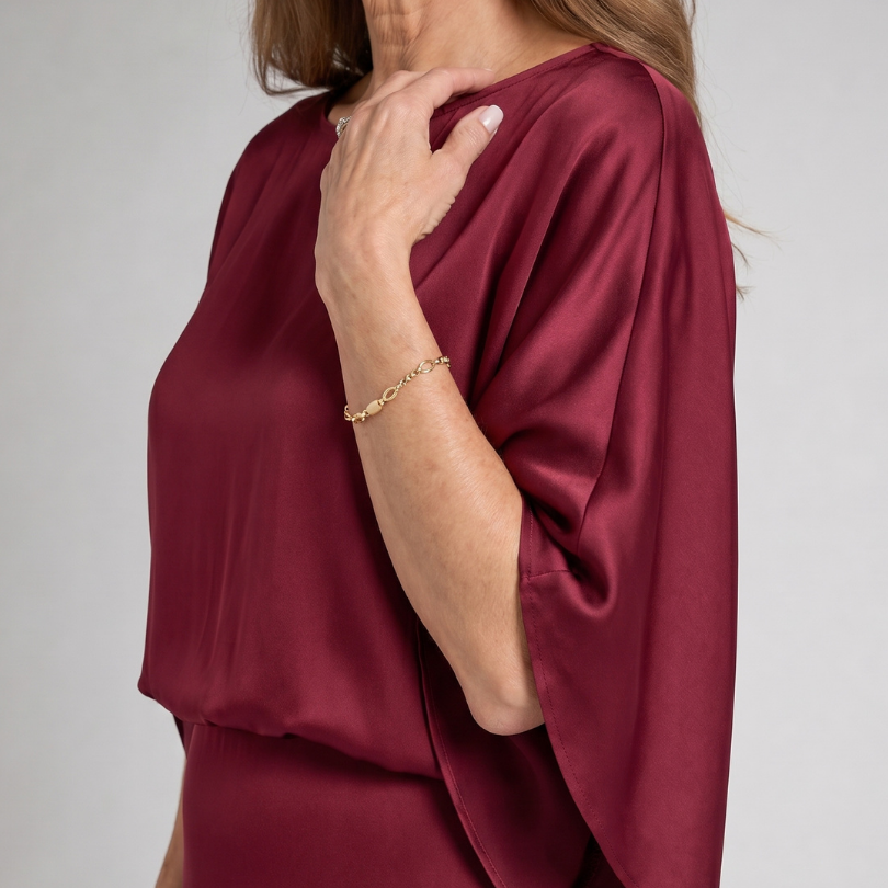 Dorine | Draped Overlay Midi Dress