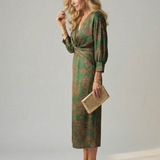 Linnsette | Natural Wrap Midi Dress