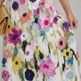 Juletta | Floral Print Sleeveless Round Neck Midi Dress