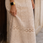 Tesrose | Sleeveless Soft Crochet Midi Dress
