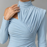 Vesrin | One Shoulder Draped Midi Dress