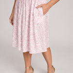 Nilasia | Square Neck Floral Print Knee Length Dress