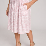 Nilasia | Square Neck Floral Print Knee Length Dress