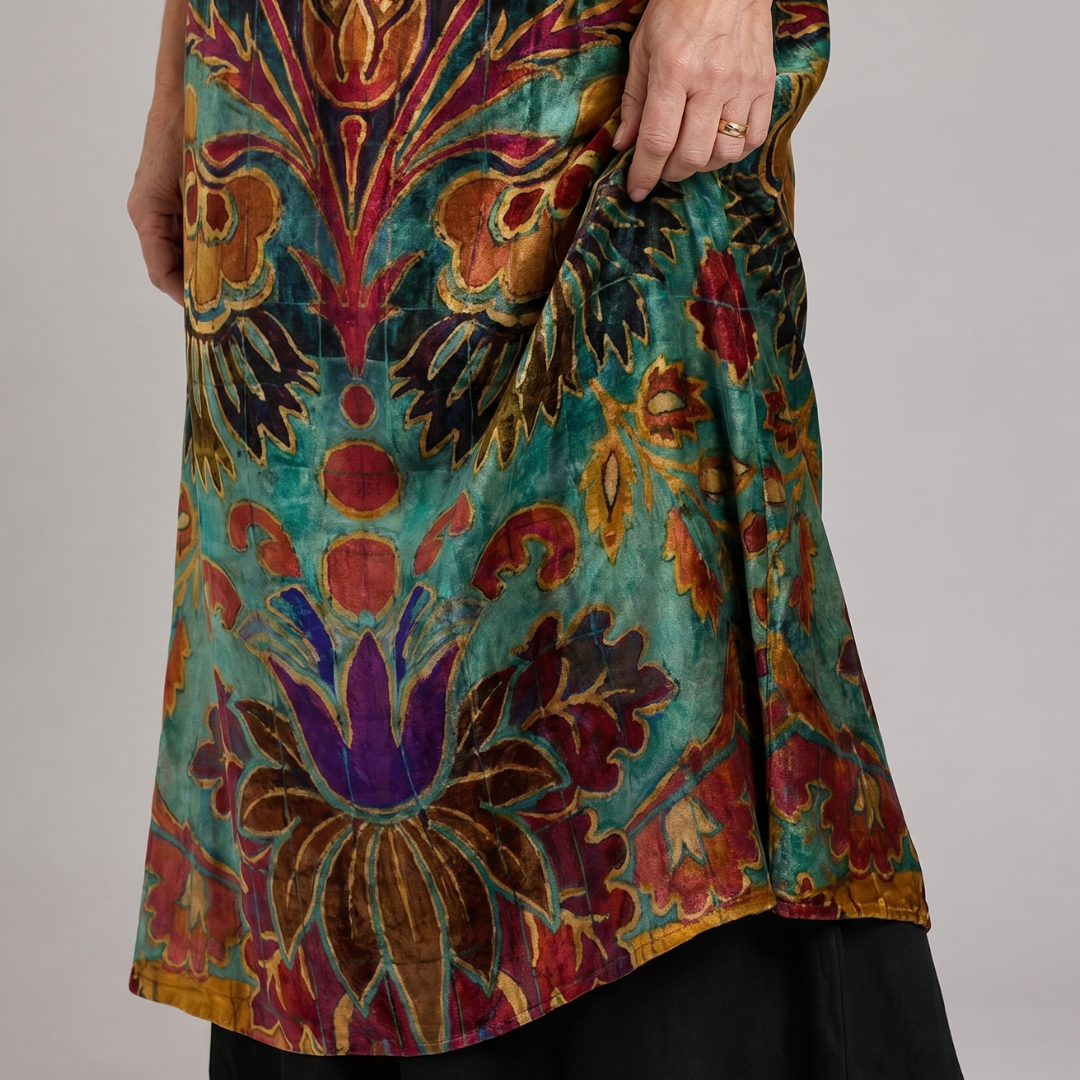 Belrose | Ornate Bohemian Print Loose Fit Midi Dress
