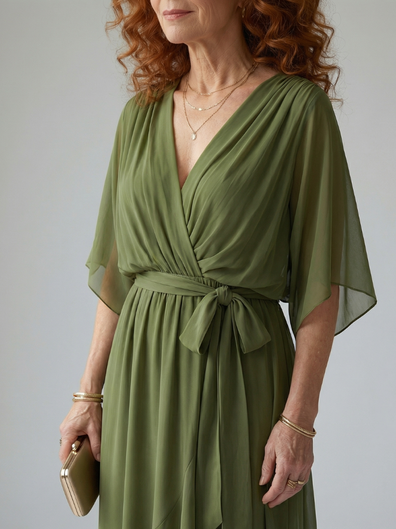 Selrina | Light Drape Midi Dress