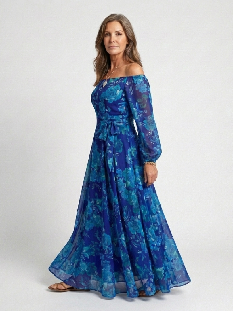 Camrose | Off Shoulder Floral Maxi Dress