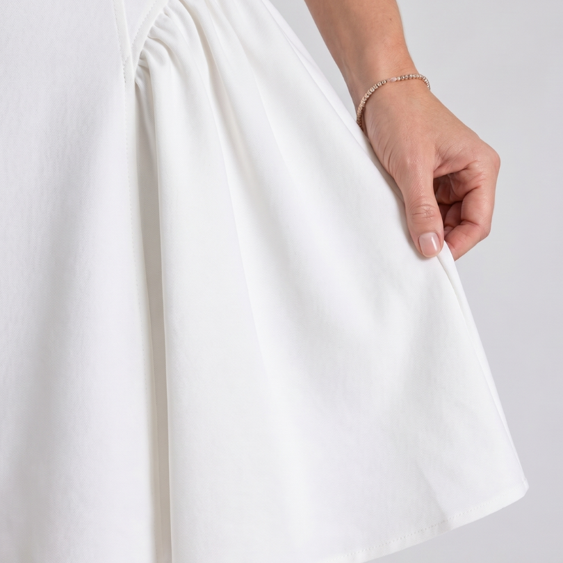 Milrose | Sleeveless Structured Flared Skirt Mini Dress