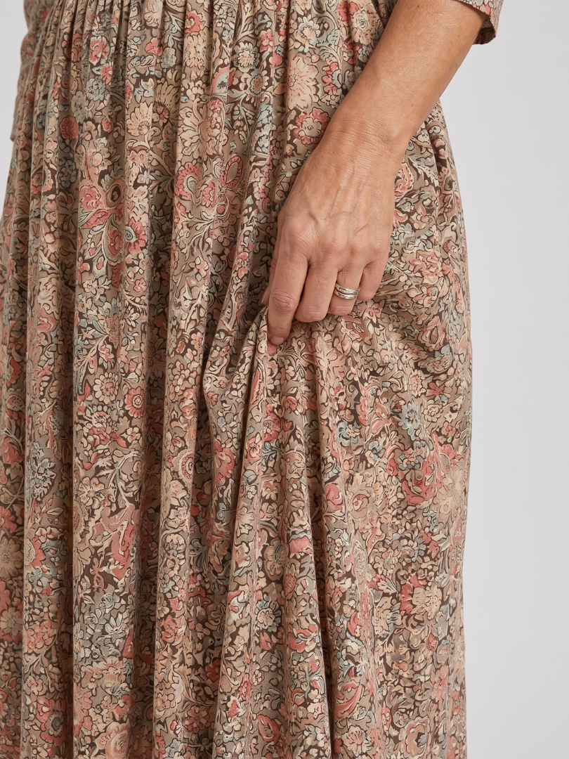 Daline | Vintage Front Three Quarter Sleeve Midi Dress