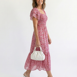 Norlora | Off Shoulder Floral Smocked Midi Dress