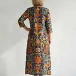 Callamae | Clean Ornate Floral Midi Dress