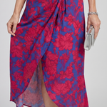 Romylora | Short Sleeve Floral Wrap Midi Dress