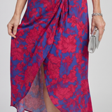 Romylora | Short Sleeve Floral Wrap Midi Dress