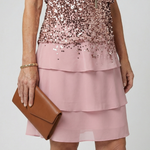 Soline | Dusted Tier Knee Length Dress