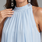 Merlette | Halter Neck Flowing Top And Pleated Wide Leg Pants Set