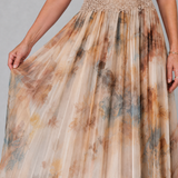 Callawynne | Halter Neck Lace Waist Maxi Dress