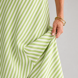 Vesrose | Striped Empire Waist Midi Dress