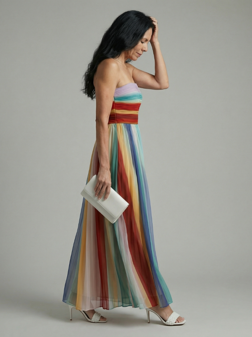 Merdra | Light Stripe Maxi Dress
