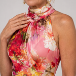 Norette | Halter Neck Floral Print Maxi Dress
