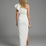 Briada | One Shoulder Ruffle Slit Maxi Dress