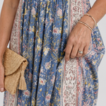 Penwyn | Mixed Floral Sleeveless Button Detail Midi Dress