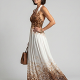 Mirabeth | Pleated White Midi Dress