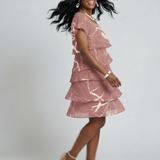 Veldra | Poised Abstract Knee Length Dress