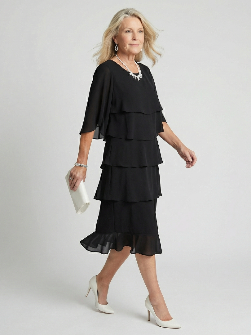 Odavia | Layered Tier Midi Dress