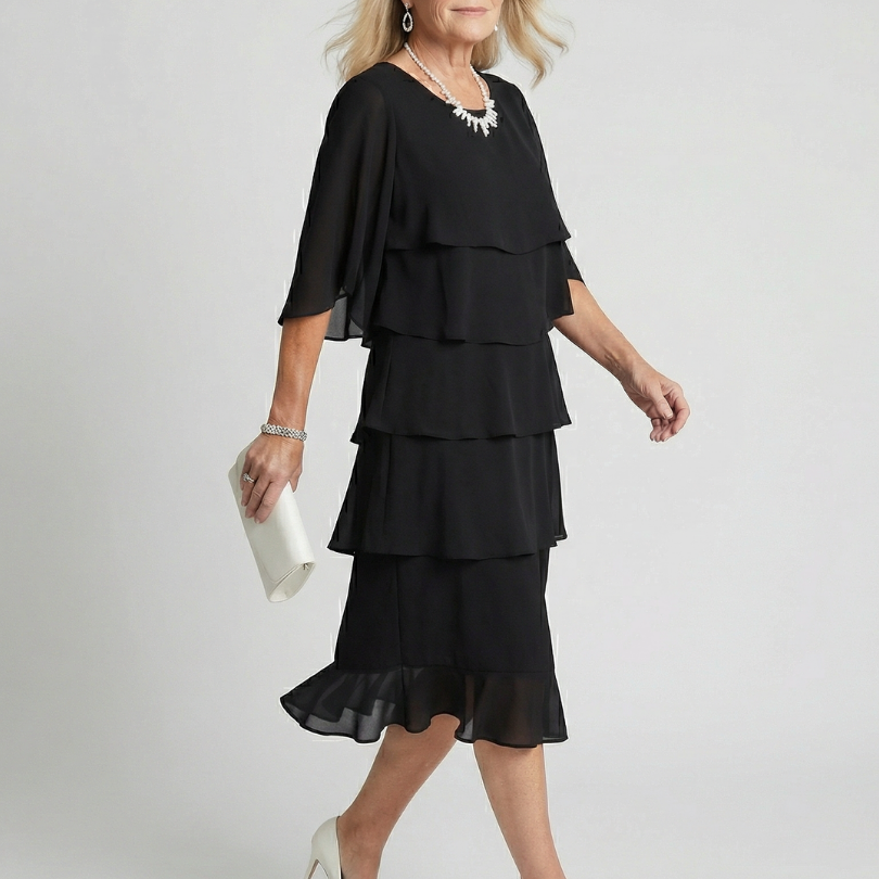 Odavia | Layered Tier Midi Dress