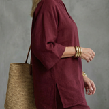 Perrina | V Neck Tunic Gathered Trouser Set