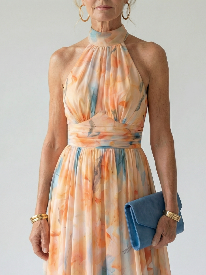Calra | Soft Halter Midi Dress