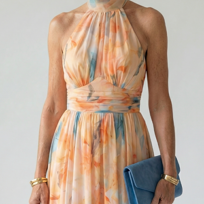 Calra | Soft Halter Midi Dress