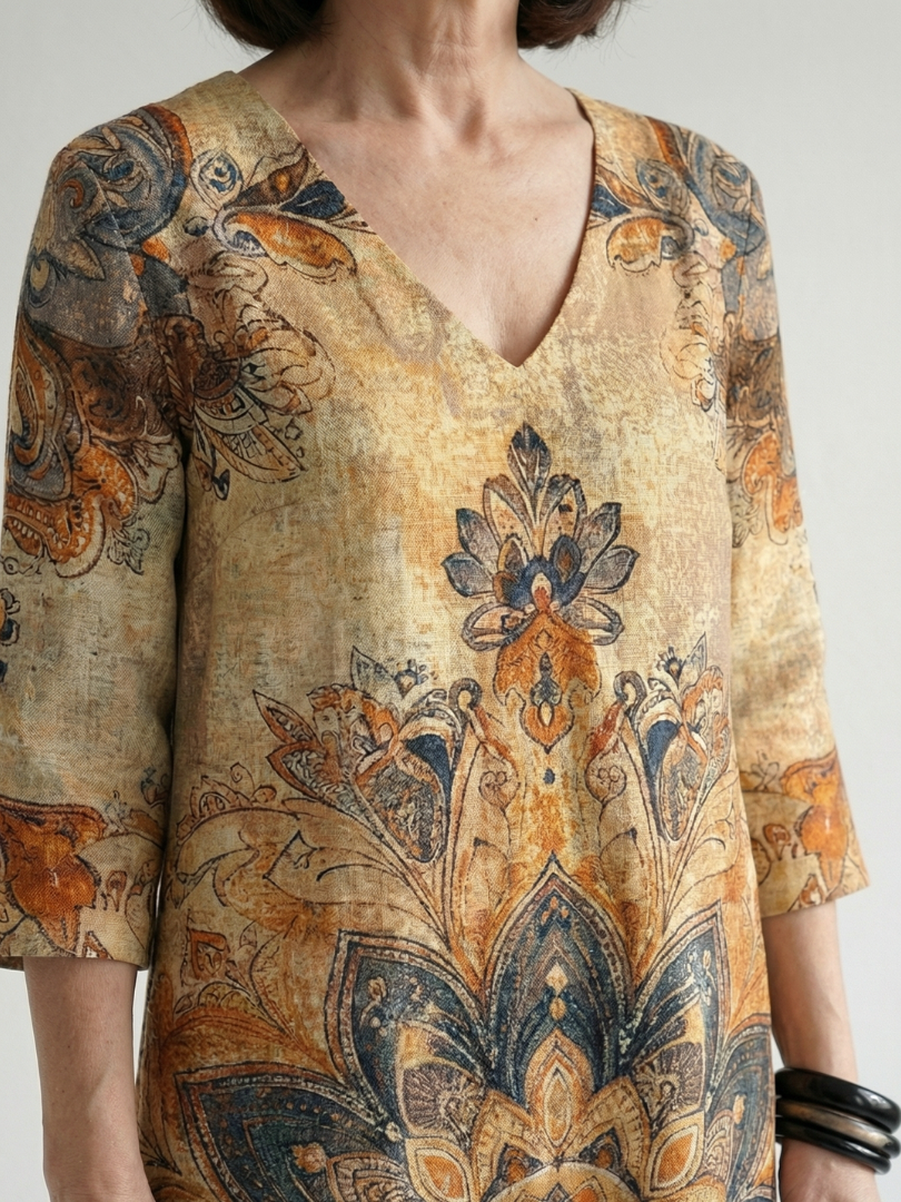 Theandra | Gentle Floral Midi Dress