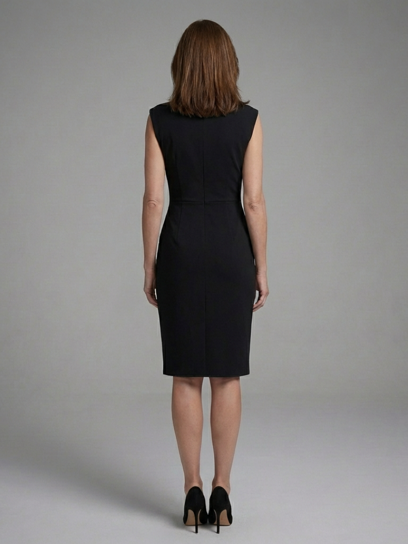 Wilina | Sleeveless Keyhole Ruched Midi Dress