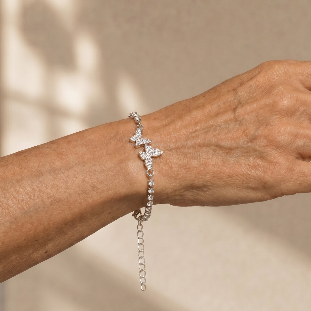 Sabine | Butterfly Crystal Tennis Bracelet