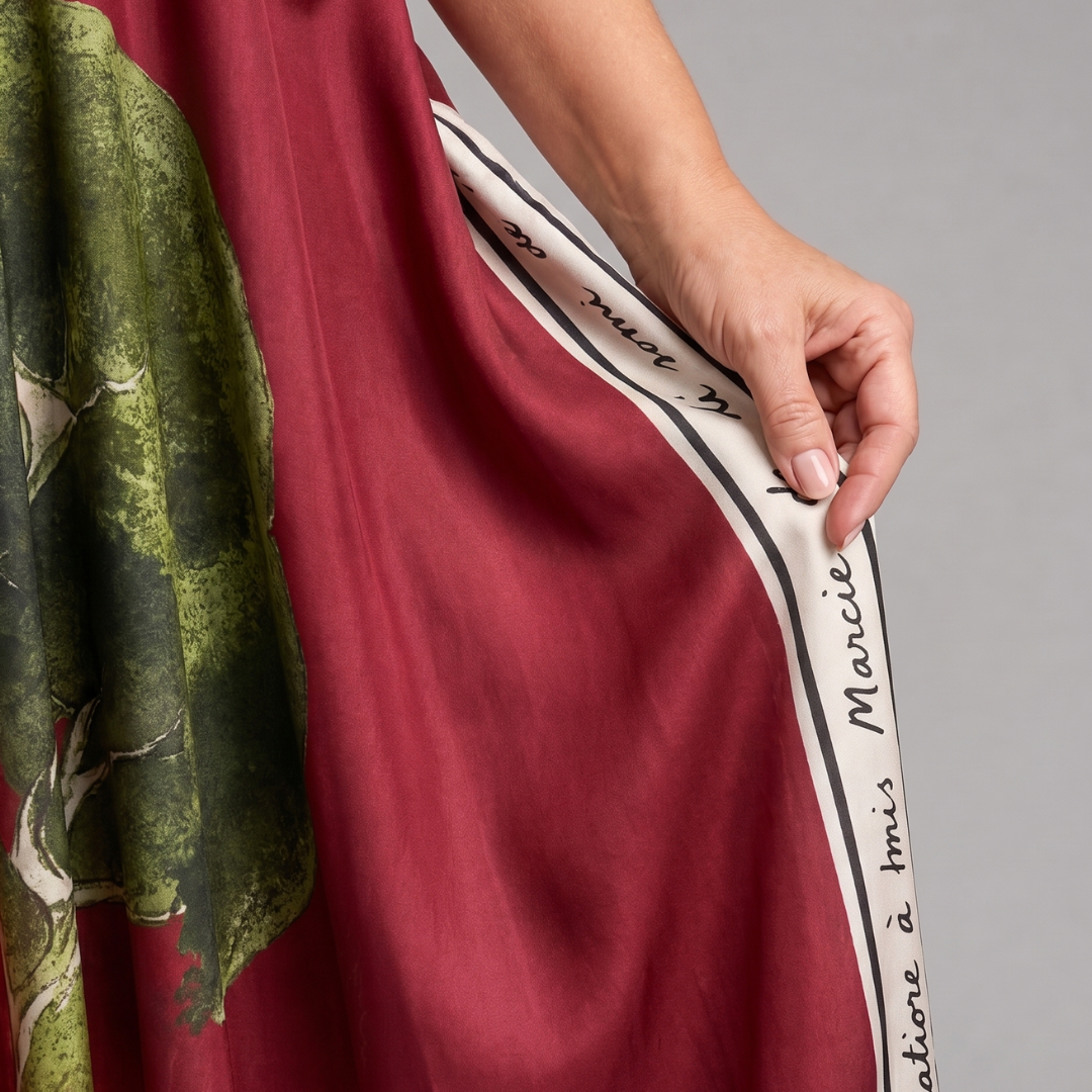 Caslyn | Scenic Print Sleeveless Flowing Midi Dress