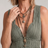 Romywynne | Pleated Sleeveless Tiered V Neck Midi Dress
