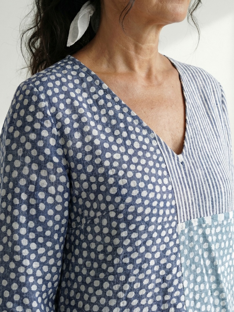 Odania | Fit Patchwork Midi Dress