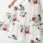 Suriwen | Scattered Floral Tassel Tie Midi Dress