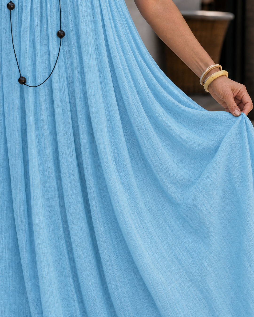 Mara | Flowing Sleeveless Strappy Relaxed Midi Dress