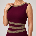 Wrennania | Metallic Trim Sleeveless Midi Dress