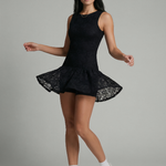 Solwynne | Sleeveless Lace Textured Tennis Dress