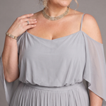 Vesbelle | Cold Shoulder Top And Flowing Maxi Skirt Set